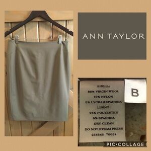 Ann Taylor Taupe Pencil Skirt Size 8P